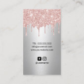Carte De Visite Lashes Brows Maquillage Artiste Rose Gold Drivers  (Dos)