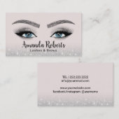 Carte De Visite Lashes & Brows Microblading Girly Beauty Salon (Devant / Derrière)