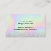 Carte De Visite Lashes & Brows Microblading Holographic Beauté (Dos)