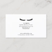 Carte De Visite Lashes Brows Script moderne minimal maquillage bea (Dos)