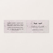 Carte De Visite Lashes Chic Moderne Maquillage Beauté Artiste Loya (Extérieur déplié)