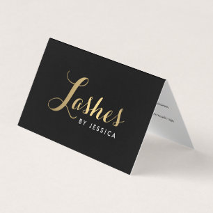 Carte De Visite Lashes de glam Texte Gold/Black Afcare