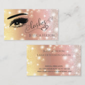 Carte De Visite Lashes de glamour moderne professionnel (Devant / Derrière)
