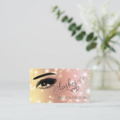Carte De Visite Lashes de glamour moderne professionnel (Debout devant)