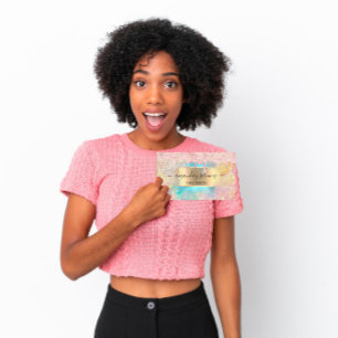 Carte De Visite Lashes de maquillage d'holographe NAILS Studio Gol