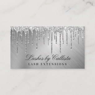 Carte De Visite Lashes de Parties scintillant métalliques Glam Sil