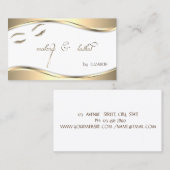 Carte De Visite Lashes de Parties scintillant Or Moderne (Devant / Derrière)