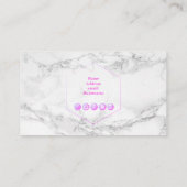 CARTE DE VISITE LASHES D'YEUX ROSE CHAUD EN MARBRE (Dos)