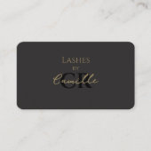 Carte de visite Lashes écriture moderne noire (Devant)