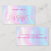 Carte De Visite Lashes Élégants, Artiste maquillage Holographique (Devant / Derrière)