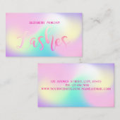 Carte De Visite Lashes Élégants, Holographique (Devant / Derrière)