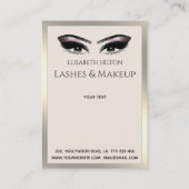 Carte De Visite Lashes Extension Aftercare Instructions luxe (Dos)