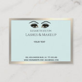 Carte De Visite Lashes Extension Aftercare Instructions luxe (Dos)