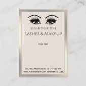 Carte De Visite Lashes Extension Aftercare Instructions luxe (Dos)