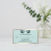 Carte De Visite Lashes Extension Aftercare Instructions luxe (Debout devant)