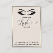 Carte De Visite Lashes Extension Aftercare Instructions luxe (Dos)