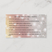 Carte De Visite Lashes Extension Aftercare Instructions luxe (Dos)