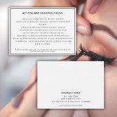 Carte De Visite Lashes Extensions après l'entretien Instructions M