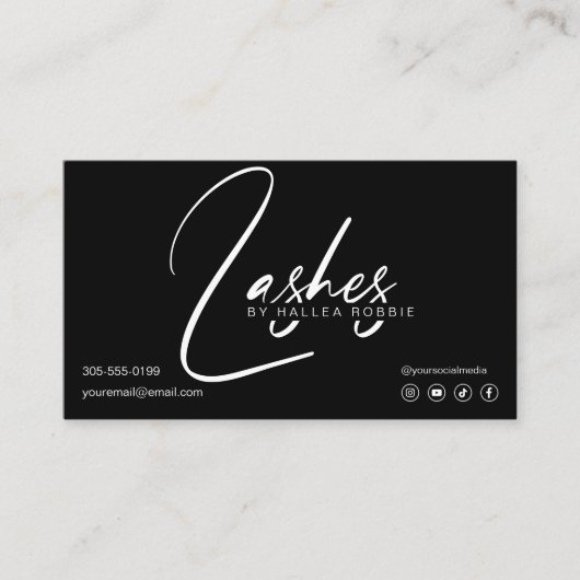 Carte De Visite Lashes Extensions Instructions de post-soins (Devant)