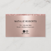 Carte De Visite Lashes Eyelash Eye maquillage Artiste Rose Gold Sa (Dos)