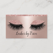 Carte De Visite Lashes Eyelash Eye maquillage Artiste Rose Gold Sa (Devant)