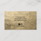 Carte De Visite Lashes Eyelash maquillage Artiste moderne Noir & O (Dos)