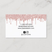 Carte De Visite Lashes Eyelash maquillage Artiste Rose Gold Drives (Dos)