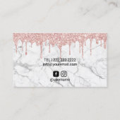 Carte De Visite Lashes Eyelash maquillage Artiste Rose Gold Drivin (Dos)