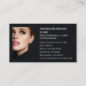 Carte De Visite Lashes/Eyelash Salon Photo Black Luxury (Dos)