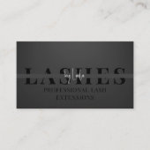 Carte De Visite Lashes/Eyelash Salon Photo Black Luxury (Devant)