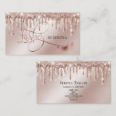 Carte De Visite Lashes Gold Lashes Beauté Maquillage Fille Lash (Devant / Derrière)