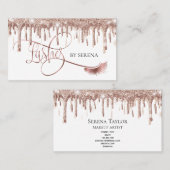 Carte De Visite Lashes Gold Lashes Beauté Maquillage Fille Lash (Devant / Derrière)