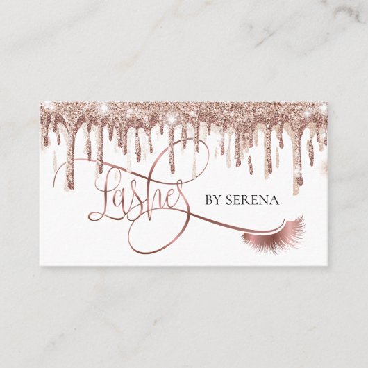 Carte De Visite Lashes Gold Lashes Beauté Maquillage Fille Lash (Devant)