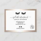 Carte De Visite Lashes illustrations de la postconsommation feuill (Dos)