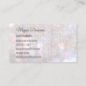 Carte De Visite Lashes Logo Iridescente Bokeh Sparkle (Dos)