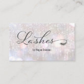 Carte De Visite Lashes Logo Iridescente Bokeh Sparkle (Devant)