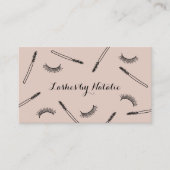 Carte De Visite Lashes Makeup Artist Cute Eyelash Salon Pink (Devant)