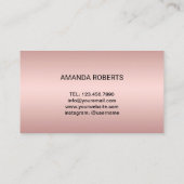 Carte De Visite Lashes Makeup Artist Rose Gold Lash Extension (Dos)