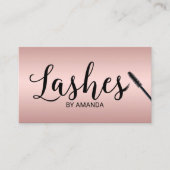 Carte De Visite Lashes Makeup Artist Rose Gold Lash Extension (Devant)