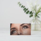 Carte De Visite Lashes Makeup Nail Tech Aesthetic Modern (Debout devant)