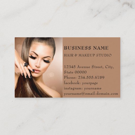 Carte De Visite Lashes Makeup Nail Tech Aesthetic Modern (Dos)