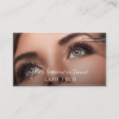 Carte De Visite Lashes Makeup Nail Tech Aesthetic Modern (Devant)
