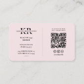 Carte De Visite Lashes Maquillage Artiste Beauté Esthétique Rose M (Dos)