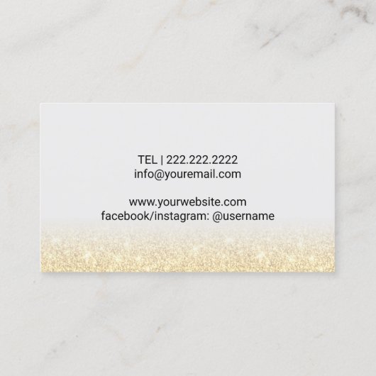 Carte De Visite Lashes maquillage Artiste Élégante Parties scintil (Dos)