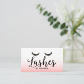 Carte De Visite Lashes Maquillage Artiste Eyelash Extension Blush (Debout devant)