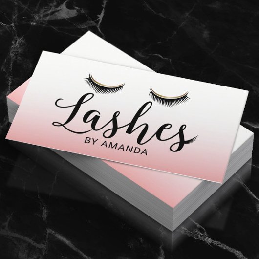 Carte De Visite Lashes Maquillage Artiste Eyelash Extension Blush