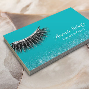Carte De Visite Lashes maquillage Artiste Glam Parties scintillant