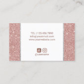 Carte De Visite Lashes maquillage Artiste Wink Oeil Beauté Rose Or (Dos)