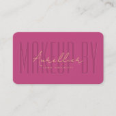 Carte De Visite Lashes Maquillage Nail Tech rose esthétique modern (Devant)