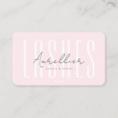 Carte De Visite Lashes Moderne Brosses Maquillage Artiste Monogram (Devant)
